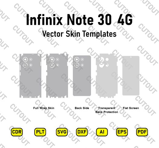 Infinix Note 30 4G Vector Skin Cut Files