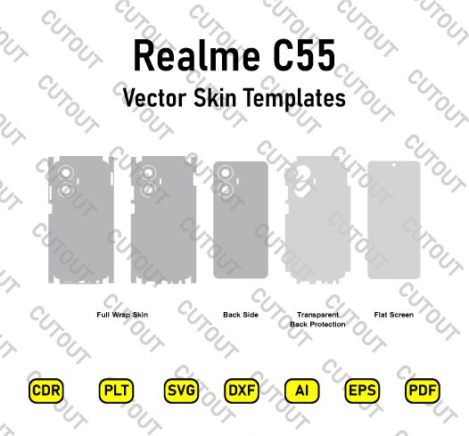 Realme C55 Vector Skin Cut Files
