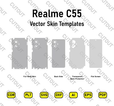 Archivos de corte de piel vectorial Realme C55