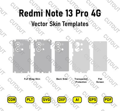 Redmi Note 13 Pro 4G Vector Skin Cut Files