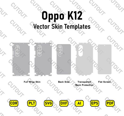 Oppo K12 Vector Skin Cut Files