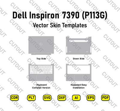 Dell Inspiron 7390 2-in-1 (P113G) Vector Skin Cut Files