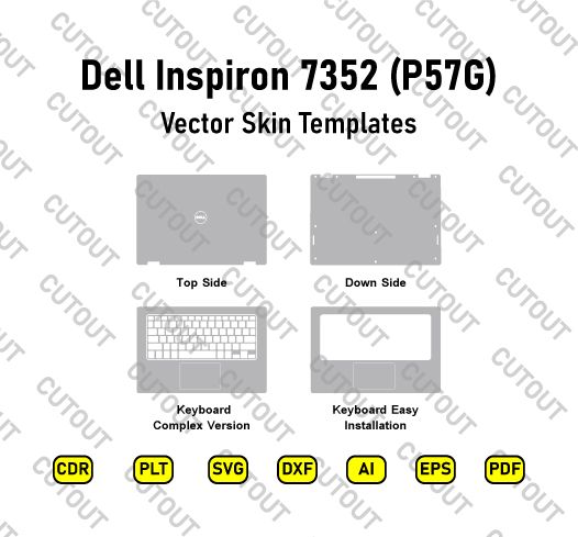 Dell Inspiron 7352 (P57G) Vector Skin Cut Files