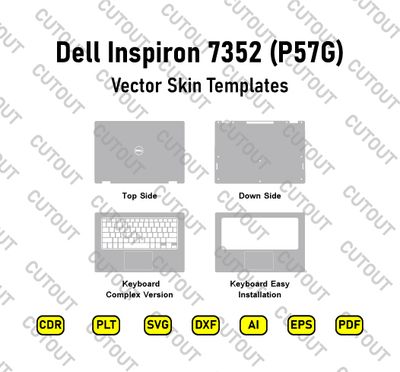 Dell Inspiron 7352 (P57G) Vector Skin Cut Files