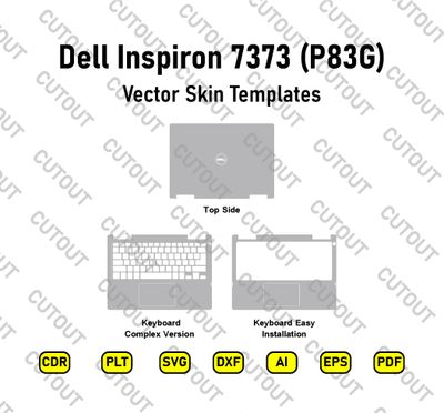 Dell Inspiron 7373 (P83G) Vector Skin Cut Files