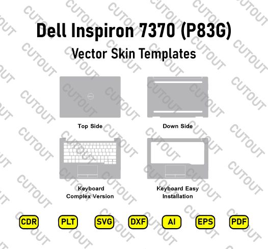 Dell Inspiron 7370 (P83G) Vector Skin Cut Files