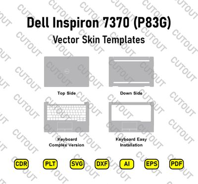 Dell Inspiron 7370 (P83G) Vector Skin Cut Files