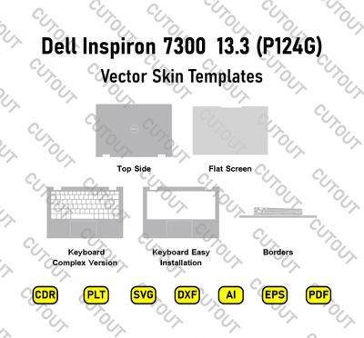 Dell Inspiron 7300 13.3 Inch (P124G) Vector Skin Cut Files