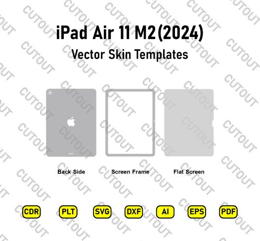 Apple iPad Air 11 M2 (2024) Vector Skin Cut Files