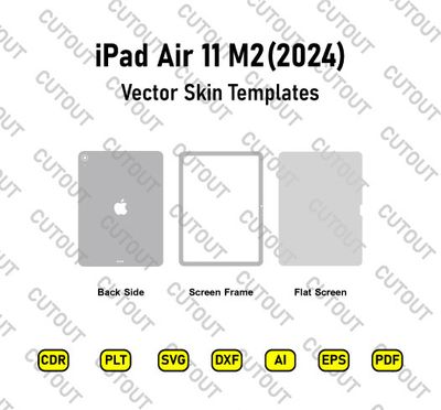 Apple iPad Air 11 M2 (2024) Vector Skin Cut Files