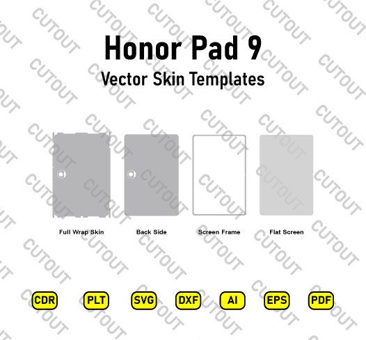 Honor Pad 9 Vector Skin Cut Files