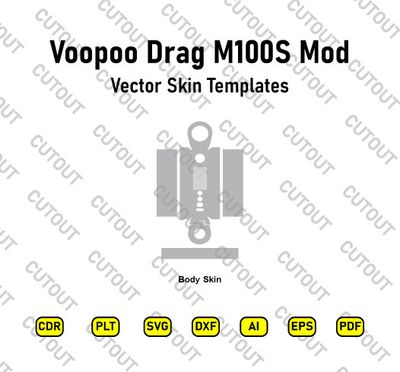 Voopoo Drag M100S Mod Kit Vector Skin Cut Files