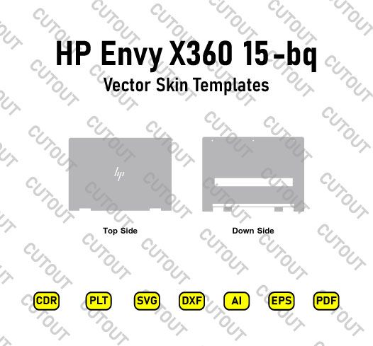 HP Envy X360 15-bq Vector Skin Cut Files