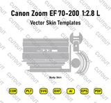 ​Canon Zoom EF 70-200 1:2.8 L Ultraschallobjektiv Vector Skin Cut-Dateien