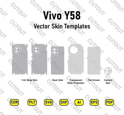 Vivo Y58 Vector Skin Cut Files