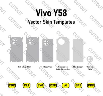 Vivo Y58 Vector Skin Cut Files