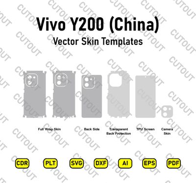 VIVO Y200 china Vector Skin Cut Files