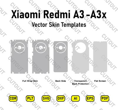 Xiaomi Redmi A3-Redmi A3x Vector Skin Cut Files