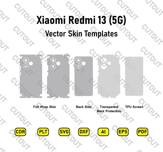 Xiaomi Redmi 13 5G Vector Skin Cut Files