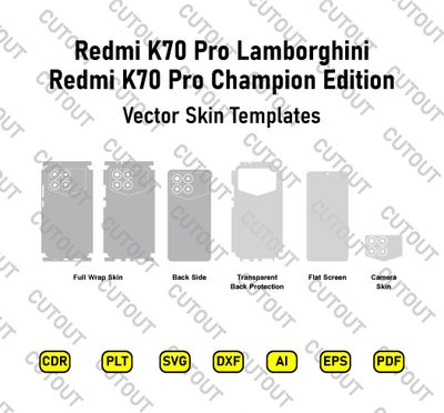 Redmi K70 Pro Lamborghini -Champion Edition Vector Skin Cut Files