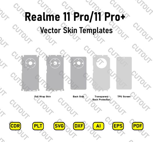 Realme 11 Pro /Realme 11 Pro+ Vector Skin Cut Files