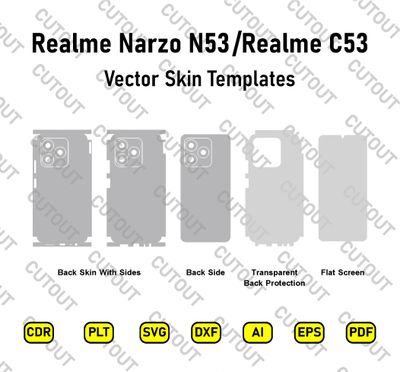 Realme C53 / Realme Narzo N53 Vector Skin Cut Files