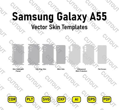 ​Samsung Galaxy A55 Vector Skin-Schnittdateien