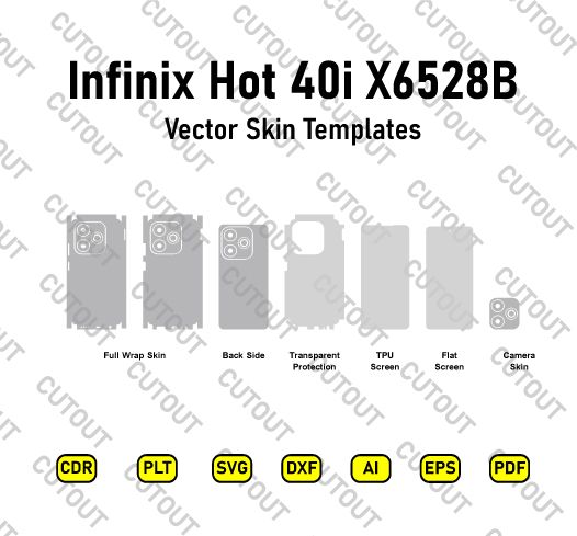 Infinix Hot 40i X6528B Vector Skin Cut Files
