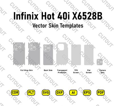 Infinix Hot 40i X6528B Vector Skin Cut Files