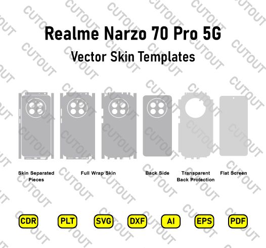Realme Narzo 70 Pro 5G Vector Skin Cut Files