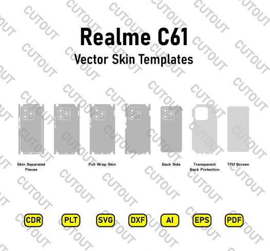 Realme C61 Vector Skin Cut Files