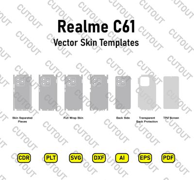 Realme C61 Vector Skin Cut Files