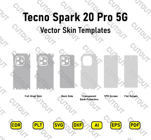 Tecno spark 20 Pro 5G Vector Skin Cut Files