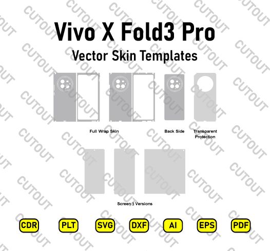 Vivo X Fold3 Pro Vector Skin Cut Files