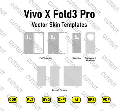 Vivo X Fold3 Pro Vector Skin Cut Files