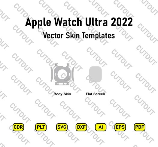 Apple Watch Ultra 2022 Vector Skin Cut Files