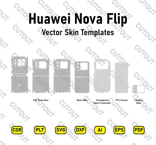 Huawei Nova Flip Vector Skin Cut Files