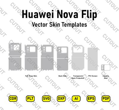 Huawei Nova Flip Vector Skin Cut Files
