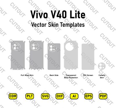 Vivo V40 Lite Vector Skin Cut Files