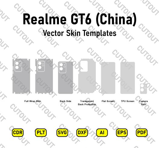 Realme GT6 (China) Vector Skin Cut Files