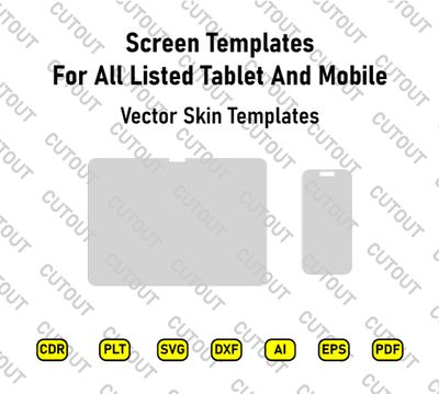Screen Templates For All Listed Tablet And Mobile Models