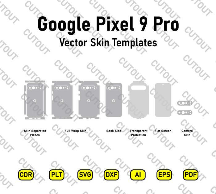 Google Pixel 9 Pro Vector Skin Cut Files