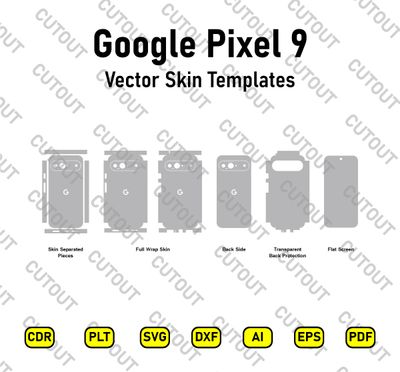 Google Pixel 9 Vector Skin Cut Files
