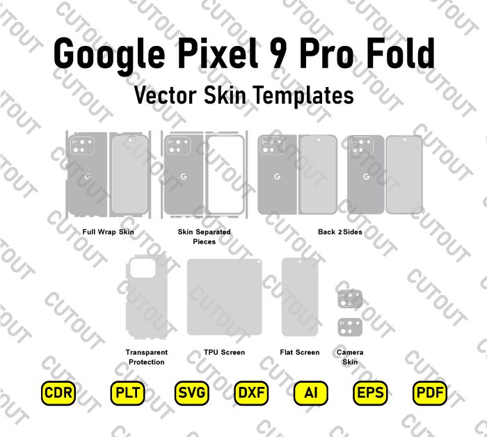 Google Pixel 9 Pro Fold Vector Skin Cut Files
