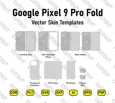 Google Pixel 9 Pro Fold Vector Skin Cut Files