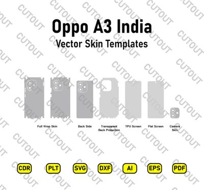 Oppo A3 India Vector Skin Cut Files