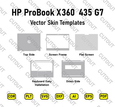 HP ProBook x360 435 G7 Vector Skin Cut Files
