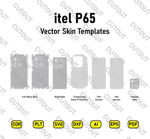 itel P65 Vector Skin Cut Files