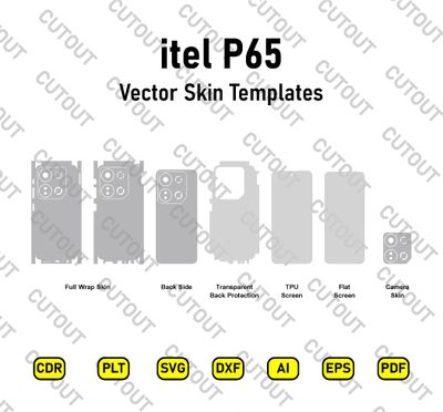 itel P65 Vector Skin Cut Files