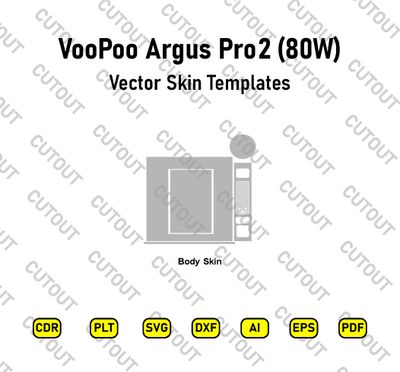 VooPoo Argus Pro 2 80W Vector Skin Cut Files